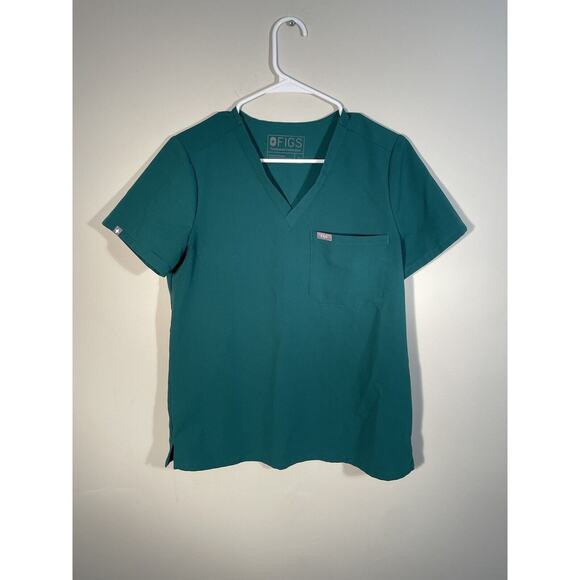 Lot of 2 Figs Technical Collection Women’s Small Short Sleeve V-Neck Shirts - Picture 4 of 9